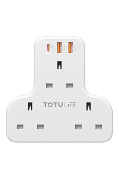 TOTUDESIGN POWER SOCKET + PD 2IN1 CABLE 20W - WHITE