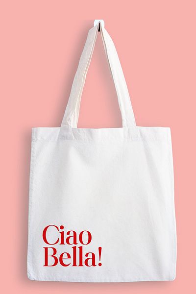 designedfy Ciao Bella! Printed Cloth Bag, Tote Bag