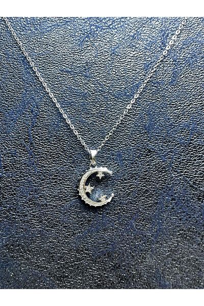 Mutenaura Stainless Steel Crescent Necklace