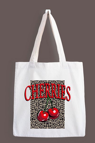 designedfy Leopard Cherries 2 Printed Cloth Bag, Tote Bag