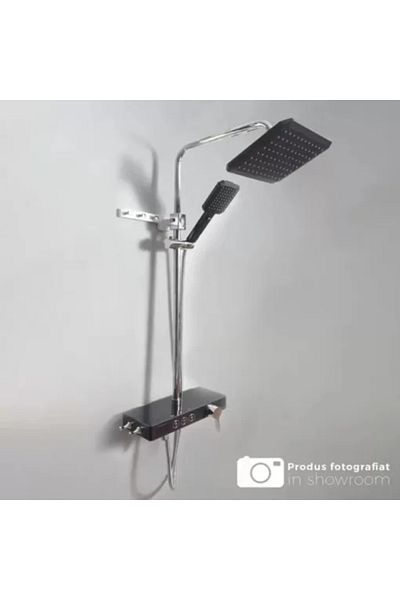 Alista Home Coloana Dus Afisaj LCD Inox Negru Argintiu SJG/006