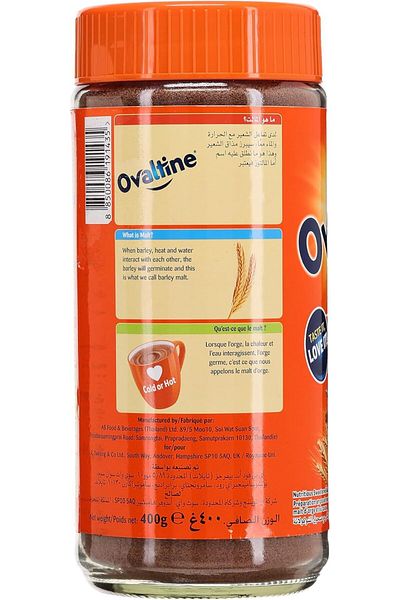 OVOMALTİNE Ovaltine Malt Drink Jar, 400g - Pack of 1 (W551166)