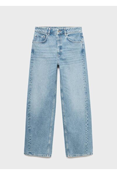 MANGO Woman Orta belli barrel jean pantolon