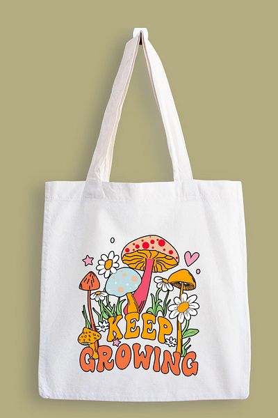 designedfy Keep Growing Printed Cloth Bag, Tote Bag