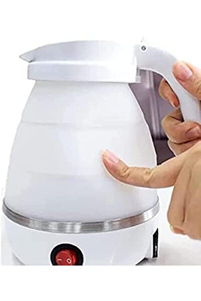 Shopi ECVV Travel Foldable Silicon Water Heater Jug Collapsible Mini Portable Electric Kettle