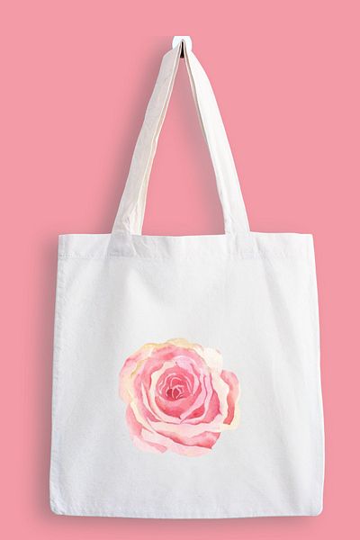designedfy Rose Printed Cloth Bag, Tote Bag