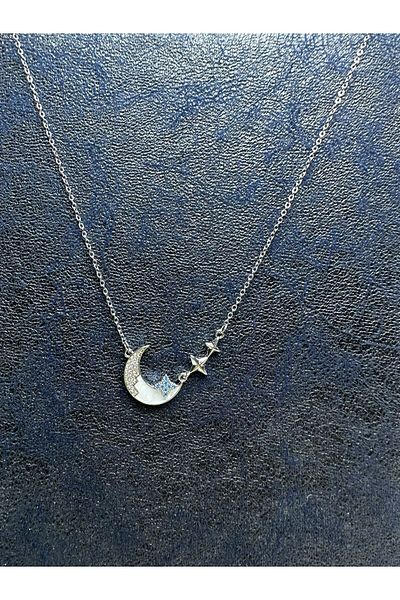 Mutenaura Stainless Steel Crescent Necklace