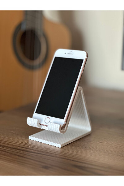 MARSEL Şık Dekoratif Masaüstü Tablet Ve Telefon Standı - Mermer Beyazı