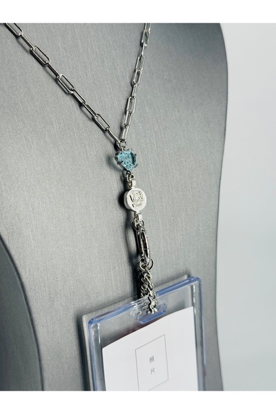 NOOR JEWELLERY ID CARD HOLDER-BLUE
