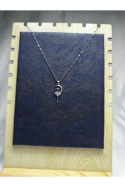 Mutenaura Stainless Steel Crescent Necklace