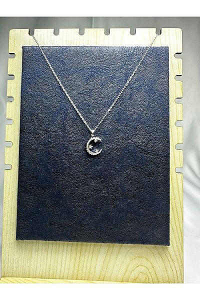 Mutenaura Stainless Steel Crescent Necklace