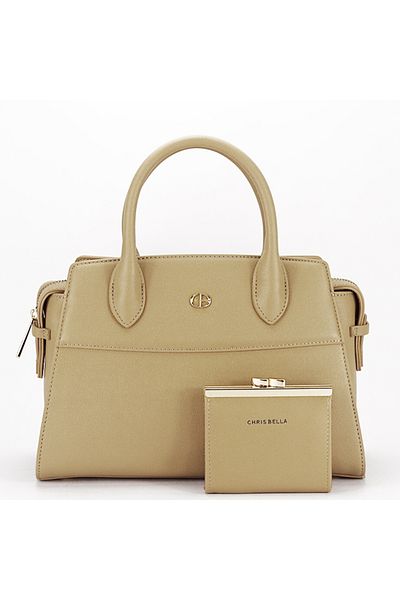 CHRİS BELLA Dark beige Premium bag with wallet CB2427-1 M7