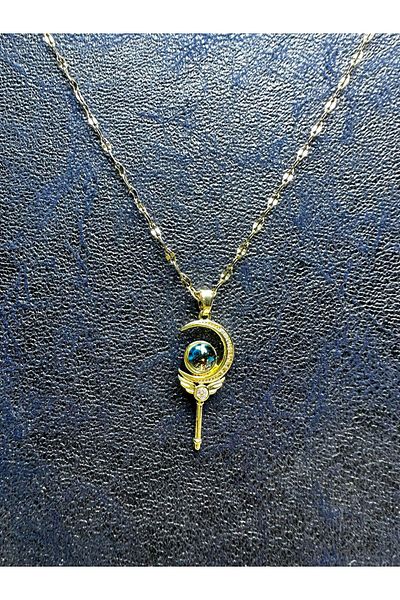 Mutenaura Stainless Steel Crescent Necklace