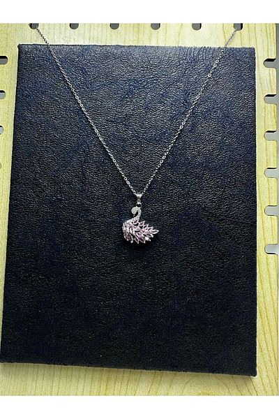 Mutenaura Stainless Steel Swan Necklace Swrski Model