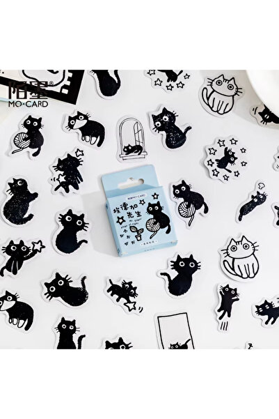 Choice1 3 قطع / 45 ملصقًا / علبة ملصقات على شكل قطة صغيرة، دفتر ملاحظات، ملصق...