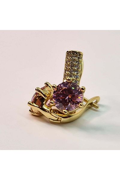 My Bijoux Cercei placati cu aur Anais Pink