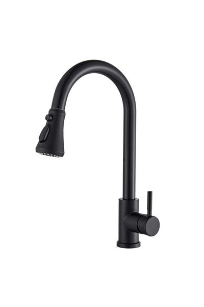 Adsinio Kitchen faucet, Adsinio, Pull-out shower, Rotating, 360, ° 3 intensity levels, Black