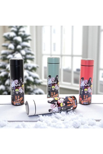 Kuzey Tacı Anime Printed Digital Display Thermos 500 ml 4 Colors Stainless Steel