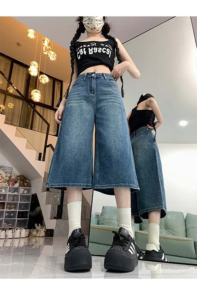 SEFUR TREND Y2K BAGGY JEAN SHORTS BERMUDA