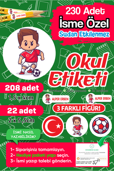 PANDA SOKAĞI Školska etiketa, olovka, etiketa za svesku, etiketa za fudbalera...