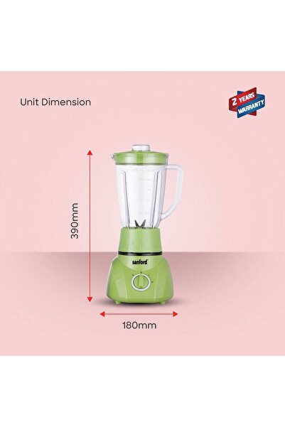 Sanford Sanford 2-in-1 Blender and Grinder, 1.6L, 400W, Stainless Steel Blades, with Pulse Function