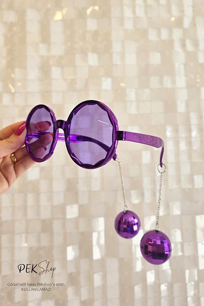 PEKSHOP Disco Bulk Purple Glasses Party Bachelorette Goggles Disco