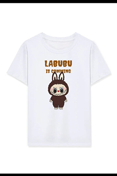 Vacrol Girl Labubu Kids Printed T-Shirt - White