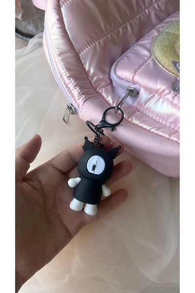 Doğaltaş Masalları Illuminated Kuromi Keychain Black