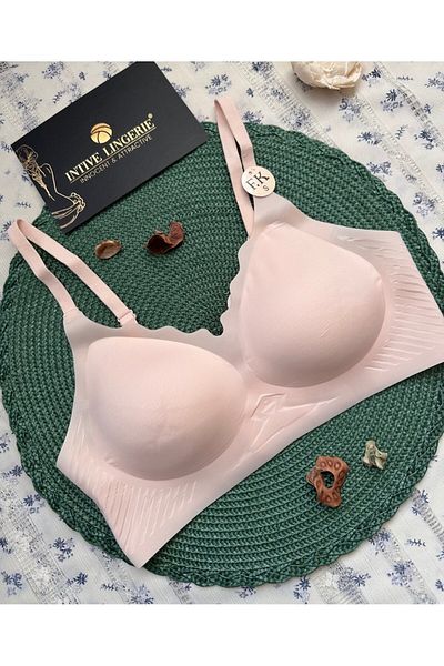 İntive Lingerie Layla Imported Ice Silk (Ice-Silk) Ultra-Thin Comfortable Breathable Invisible Laser Seamless Bra
