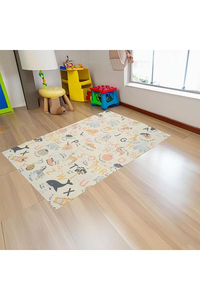 U-Grow Foldable foam mat for children, 2 sides, 180x120x1 cm, Animals