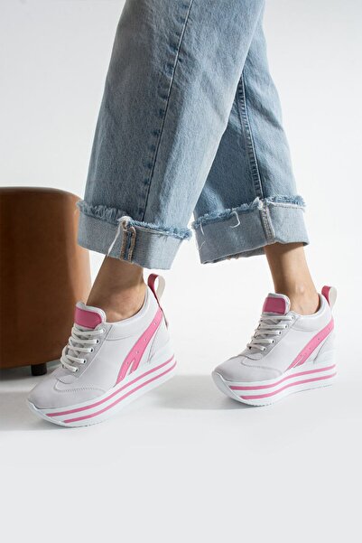 Leyna Women's Internal Hidden Heel Sneakers Height [10] cm