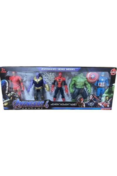 AVENGERS Set 5 Figurine Avengers, cu Accesorii, 20cm, Multicolor, 3+