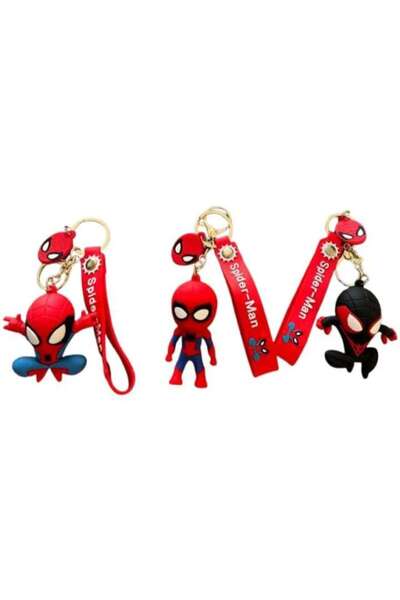 SPIDERMAN Set 3 figurine breloc Spider-Man, 5-6 cm, multicolore