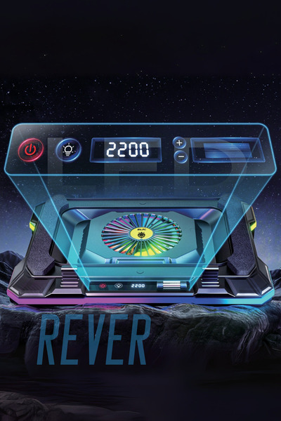 Rever Gaming Laptop Notebook Soğutucu Stand Telefon Tutucu Stant 2200RPM RGB Işıklı Led Display