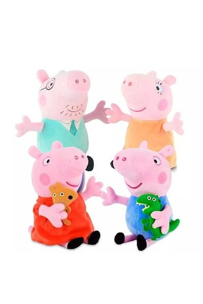 OEM Set of 4 Plush Toys, Happy Family Peppa Pig 30cm