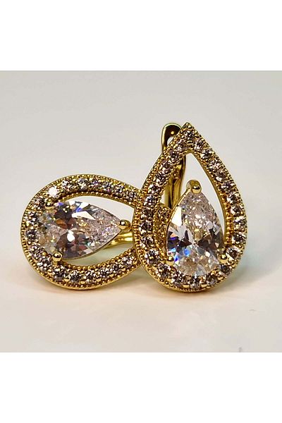 My Bijoux Francesca White gold plated earrings