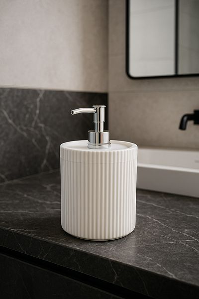 DOVİHOME 700ml XL Πάγκος Λευκό Διακοσμητικό Μπάνιου Κουζίνας Δοχείο υγρού σαπουνιού Μπάνιου Κουζίνας Απορρυπαντικό