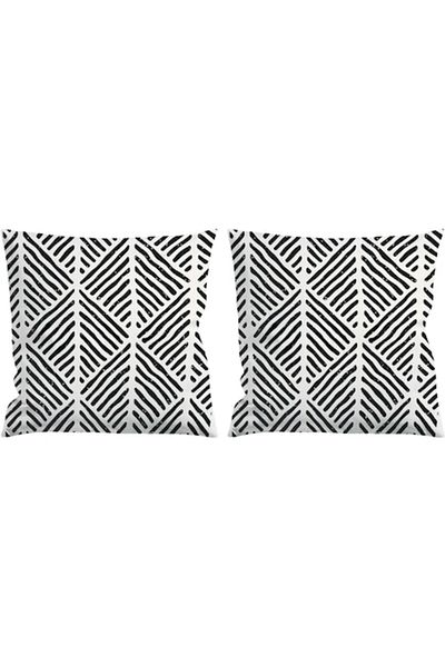 AGLIKA Set 2 covers for decorative pillows Zebra style Aglika, 45x45 cm, zipper closure, digital print, pol