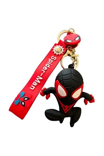 SPIDERMAN Keychain Figurine, Red-Black, 5cm