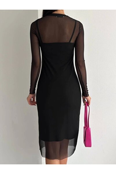 nedo7 Tulle Dress Undershirt Set - Black