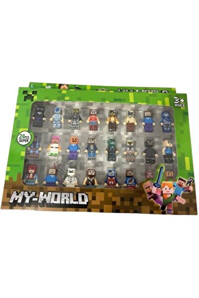 MINECRAFT Set of 24 figurines and accessories, 5 cm, multicolor