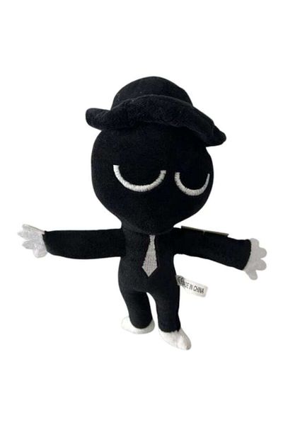 OEM Jucarie de plus Sprunki Black, cu maini si picioare, negru, 25cm