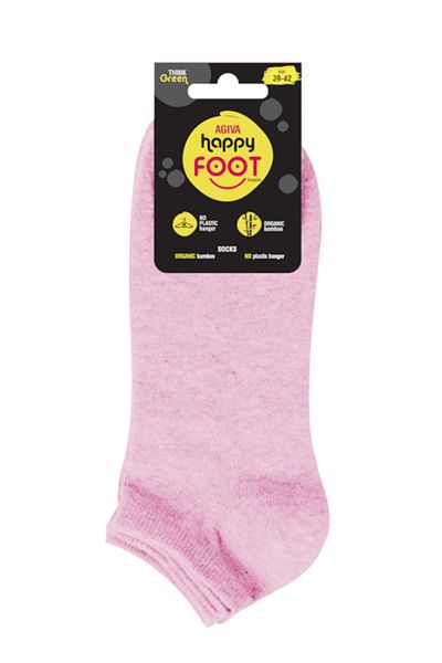Agiva Șosete din bambus Happy Foottopia pentru femei, roz, mărimea 39-42 EU