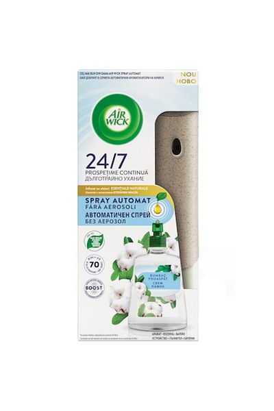 Air Wick Odorizer kit - automatic spray without aerosols, Air Wick Fresh Cotton, 228ml