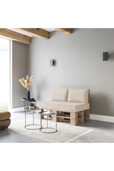 İstanbul kumaş Palet Minderi Ekstra Dolgulu Su Geçirmez Fermuarlı Kumaş Sünge...