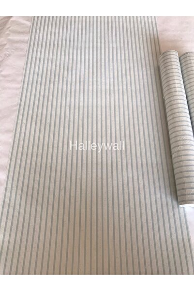 halleywall 2830 Çizgili Mavi Gri Duvar Kağıdı