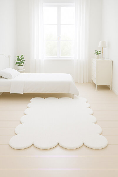SOFT DECOR Modern Dekoratif Salon Halısı Çocuk Odası Yolluk Kaymaz Taban Halı