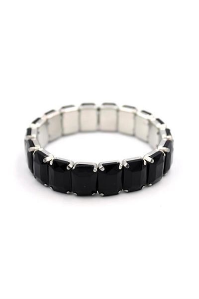 MBB ETİCARET Elastic stone bracelet - black