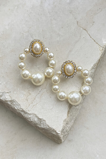 LIVOSH Pearl Brooch Stone Earrings