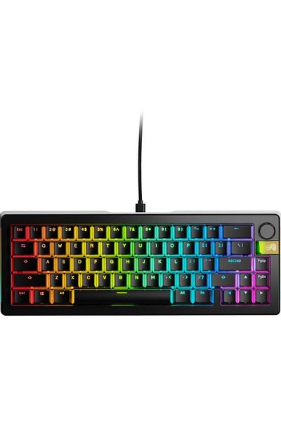 Glorious Tastatură mecanică GMMK 3 PRO, comutatoare Fox HE, 66 de taste, USB, cu fir, neagră